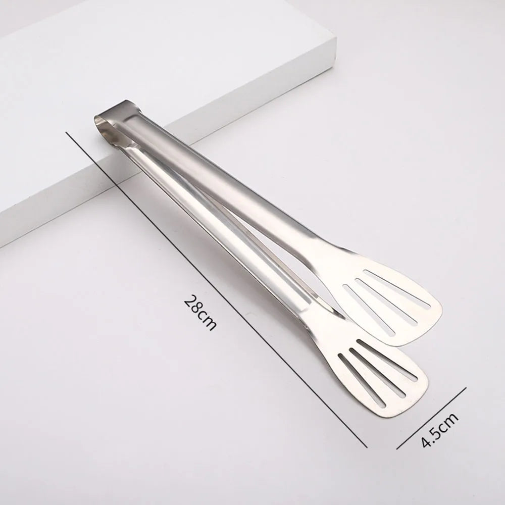 Stainless Steel Bread Clip Steak Clip Food Tongs Gold and Silver Cooking Utensils Kitchen Accessories Cake Bread Grill Clip