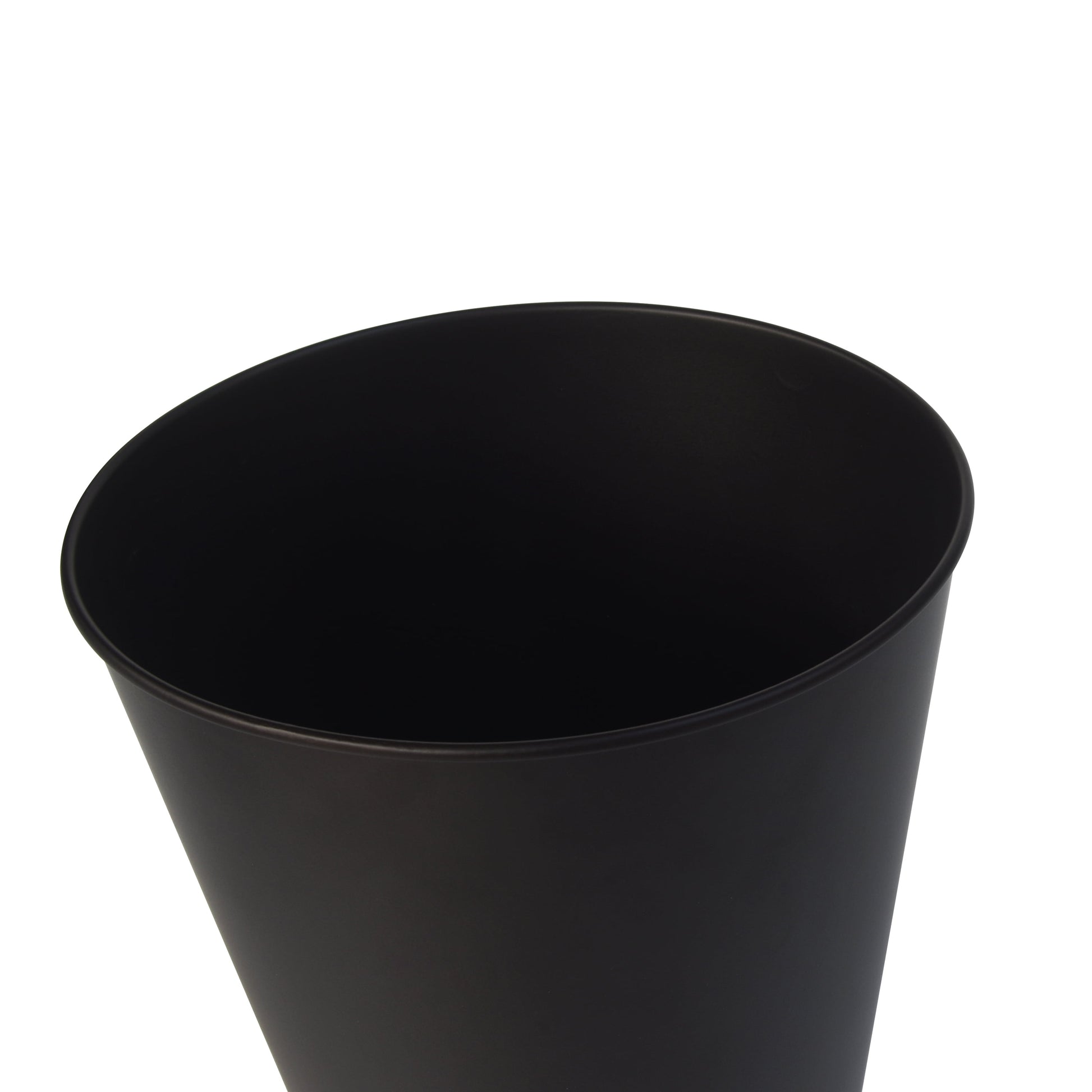 Two-Tone Metal Wastebasket, Bronze