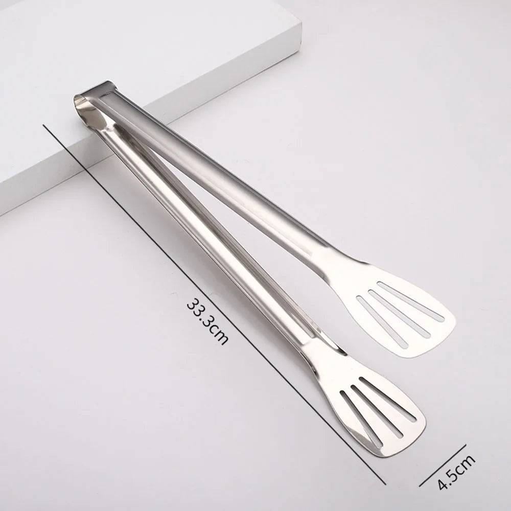 Stainless Steel Bread Clip Steak Clip Food Tongs Gold and Silver Cooking Utensils Kitchen Accessories Cake Bread Grill Clip