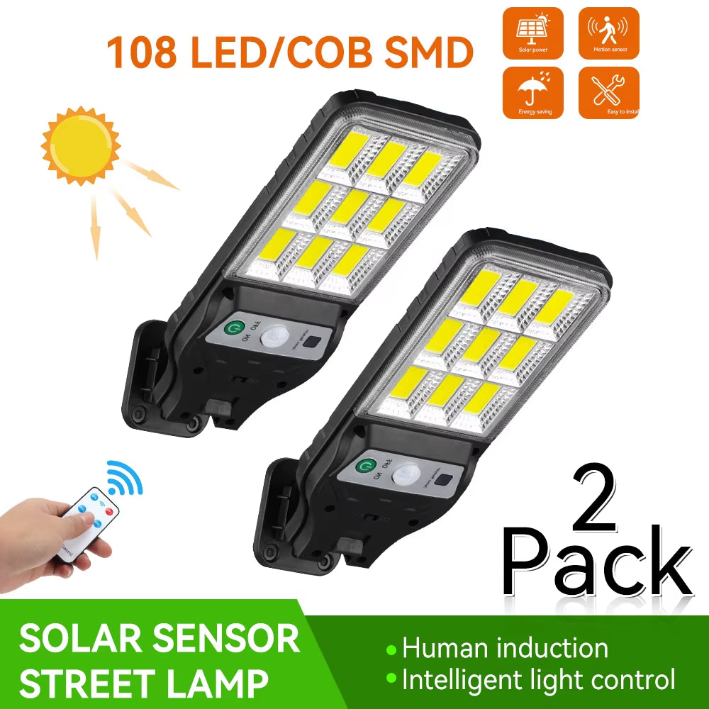 Wall Lamp, Solar Lamp, Lighting Mode, Motion Sensor Lamp Outdoor 9-Grid Cob Solar Wall Lamp Garden Wall Courtyard Path Lighting