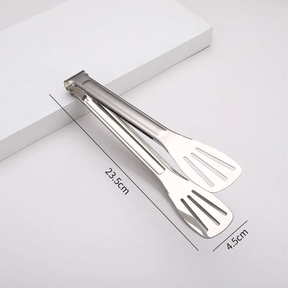 Stainless Steel Bread Clip Steak Clip Food Tongs Gold and Silver Cooking Utensils Kitchen Accessories Cake Bread Grill Clip