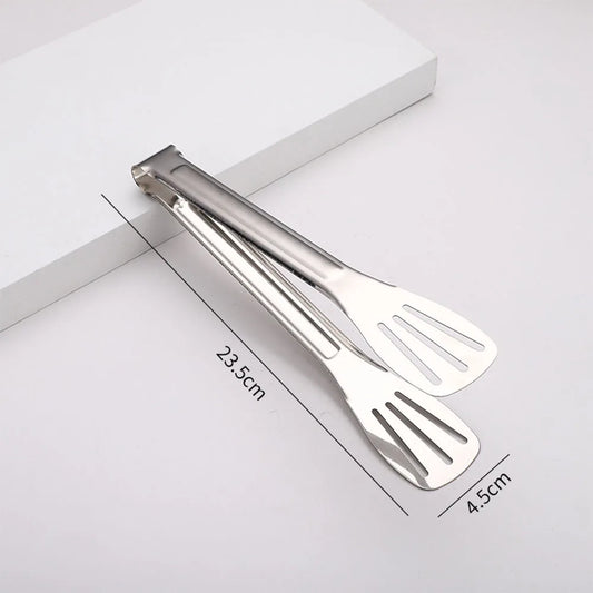 Stainless Steel Bread Clip Steak Clip Food Tongs Gold and Silver Cooking Utensils Kitchen Accessories Cake Bread Grill Clip
